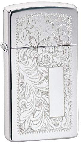 Zippo 1300088 Pirates Emblem Feuerzeug, Venetian Chrome, 1652