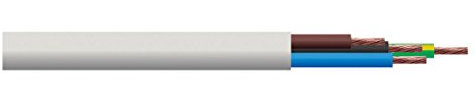 Electrovision White 0.75 Mm<sup>2</sup> 3184Y 4 Core Round Heat-Resistant PVC Flex. 10 M Coil