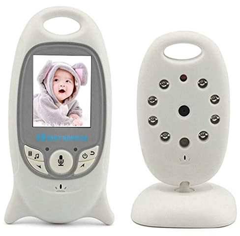 BW Moniteur de bébé numérique sans fil de 5,1 cm avec caméra de sécurité audio et vidéo avec vision nocturne à 8 LED, conversation bidirectionnelle, surveillance de la température, berceuses intégrées