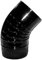 WOLFPACK LINEA PROFESIONAL - Codo Estufa Color Negro Vitrificado de 120 mm. 45°.