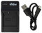 vhbw Ladegerät kompatibel mit Praktica DX1, iR16, DV-HD12, DVC 10.10 FHD, DX-1, DVC 14.1 HDMI Kamera Camcorder/Akku - Ladeschale, Ladeanzeige, 4,2 V