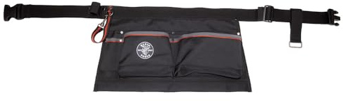 Klein Tools 5244 Tool Apron, Tape Thong and Four Reinforced Pockets for Hand Tools, Waist Size 32 to 53-Inch