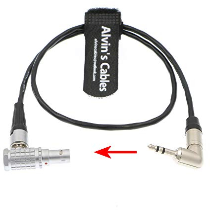 Alvin's Cables Time Code Kabel für Tentacle Sync Tentacle Timecode Generator 3.5mm TRS zu 5 Pin Stecker Rechtwinklig 50CM