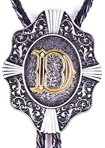 BYM Western Buchstabe Bolo Bindung Krawatte Bolo Tie, D, Einheitsgröße