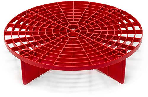 Detailmate Bucket Insert System GritGuard 12 Inch Red, Suitable for Grit Guard Wash Buckets, Car Wash Buckets e.g. Suitable for Chemical Guys 3.5 Gallon Buckets, Meguiar's Cleaning Bucket, Red