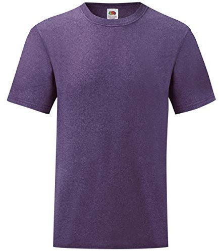 Fruit of the Loom Valueweight T-shirt S M L XL XXL XXXL, Viola mélange, S