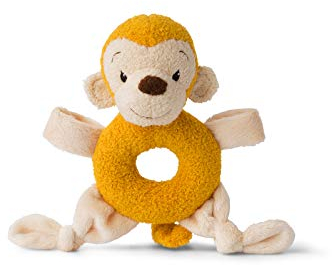 WWF 00620 - Greifring Mago, das Äffchen, niedlicher Greifring aus Plüsch, ca. 15 cm groß, wunderbar weich und kuschelig, Handwäsche möglich