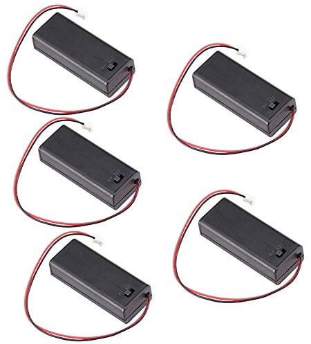 Aihasd 5 Piezas 3V AAA Soporte de la batería Caja de batería Tapa de la batería con interruptor ON/OFF y Cable PH2.0 JST Conector Masculino para BBC Micro:bit