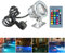 Lixada Luce Subacquea, AC85-265V 10W RGB LED, Lampada Sommergibile con Telecomando, 16 colori che Cambiano Flash/Strobe/Fade/Smooth 4 Effetti luce IP68 Water Proof,Argento