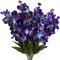 HOKPA Künstliche Orchideenstiele, 68 cm, lila, blau, Seide, Türkis, Orchideen für Hochzeit, Brautstrauß, Ansteckblumenkranz, Tischdekoration, Outdoor-Dekoration (12 Stiele)