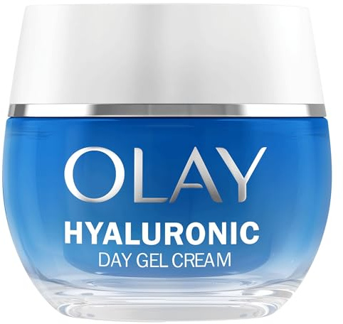 Olay Hyaluronic Acid Gel Crema de Día Hidratante, Con Niacinamida y Vitamina B5. Cuidado Hidratante de la Piel: Rellena, Suaviza, Hidrata, 50 ml