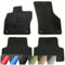 moto-MOLTICO Fußmatten Auto - Velours Autoteppiche passend für Seat Ibiza IV Skoda Fabia 3-4-teiliges Set - Schwarze Automatten mit Grünen Ziernähten