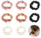 Haargummi mit Perlen 8 Stück Haar Scrunchies Damen Elastische Haarseil Zopfgummi Scrunchies Haarband Seil für Brötchen Pferdeschwanz Geflochtene Zöpfe (Schwarz Lila Hellorange Weiß)