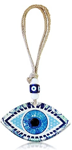 MYSTIC JEWELS - Wanddekoration aus Glas Evil Eye (Türkisches Auge) für Zuhause, Amulett des Todes, Geschenk, Geburtstag (Modell 2)
