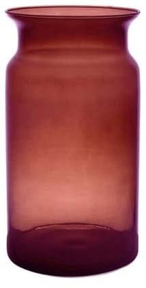 innaGLAS Vase en Verre Hanna Earth, Rouge-Transparent, 29,5cm, Ø15cm - Vase de Table