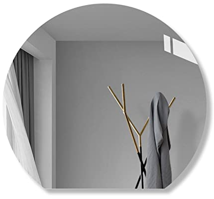 Specchio Da Parete Grande, Specchio Da Bagno Senza Cornice, Specchio Decorativo Semicerchio Alla Moda, Specchio Argento In Vetro HD Da 5mm, Specchio Per Il Trucco, 60/70/80cm, Antideflagrante, Sicurez