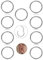 JeryWe 9Stk 16G Edelstahl Knorpel Creolen Ohrringe für Frauen Männer Nase Ringe Piercing Hoop Lippe Septum Clicker Ring Tragus Piercing Schmuck Set 8/10mm Silber/Gold/Roségold/Schwarz