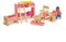 zalati Puppenhaus Kinderzimmer Kit 1:12 Miniatur Babybett Doppelstockbett Babystuhl Schaukelstuhl Schaukelpferd Kinderzimmer Set für Puppenhaus Deko