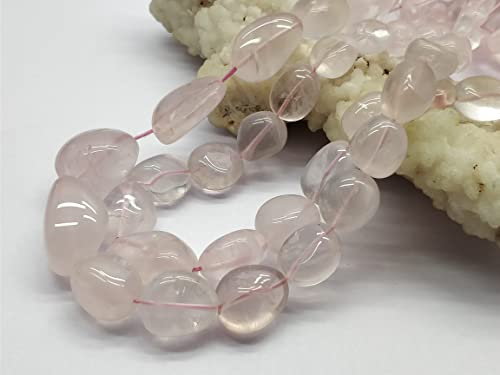 Rose Quartz Tiny Nugget Beads, tumbled 8x8-19x15mm 20 Pieces Approx Rose Quartz Smooth Handmade Gemstone Beads, 8.5 Inch Strand April_18_04-2111