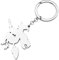 RAIDIN Edelstahl 18K Gold Silber Plattiert Schlüsselanhänger Halloween Horror Grabstein Fledermaus Geist Schlüsselring für Männer Damen Geschenke Auto Handtasche Schlüssel Charms (Silber-133 Hexe)