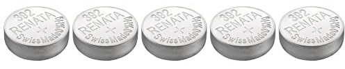 RENATA Lot de 5 Piles Bouton Silver Oxyde 392 / SR41W 0% Mercure