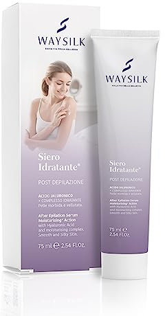 Waysilk | Siero Post Depilazione Idratante, Gel Idratante Con Acido Ialuronico, Idrata la Pelle Dopo l'Epilazione, 75ml