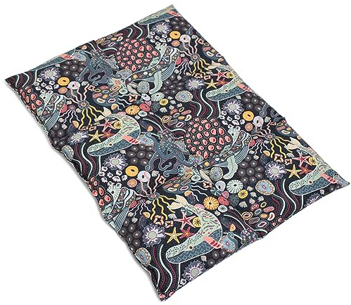 Traubenkernkissen groß 6-Kammer 40x30cm - Bio-Stoff Unter Wasser - Wärmekissen Körnerkissen