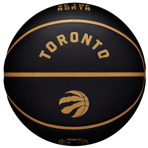 Wilson NBA Team City Collector Toronto Raptors Ball WZ4016428ID, Unisex basketballs, Black, 7 EU