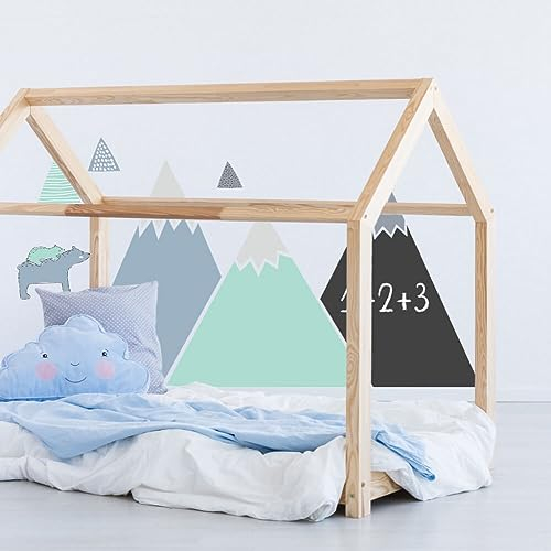 INSPIO Wandtattoo Berge für Kinderzimmer mit Kreidefolie (N.1. - 160x90cm)