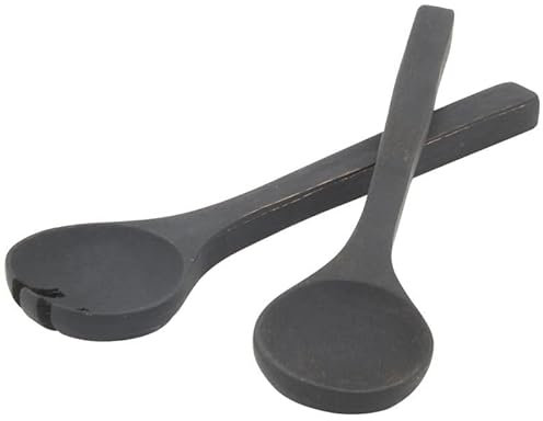 Paire de couverts à salade en bois d'acacia noir Couverts