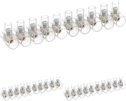 100 Morsetti unipolari a cappuccio da 2,5mm² in stecche da 10 poli (Confezione da 3)