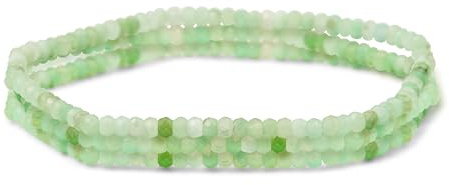 Bling Jewelry Mini Dainty Tiny Petite Seed Caviar Bead Stacking Round Faceted Genuine Natural Gemstone Aqua Blue Australian Jade Ball Stackable Strand Stretch Bracelet For Women Teen Adjustable