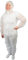 ARNOMED PP-Schutzanzug Extra Stark, Ganzkörperanzug Weiß 50g/m², Maleranzug-Einweg L, Arbeits-Overalls für Herren/Damen mit Kapuze, Einweg Overall, Schutzanzug Einweg, Lackieranzug, Einweg-Overalls