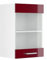 Vicco Hängeschrank R-Line, Wandhängeschrank, Bordeaux Hochglanz/Weiß, 40 cm mit Glastür
