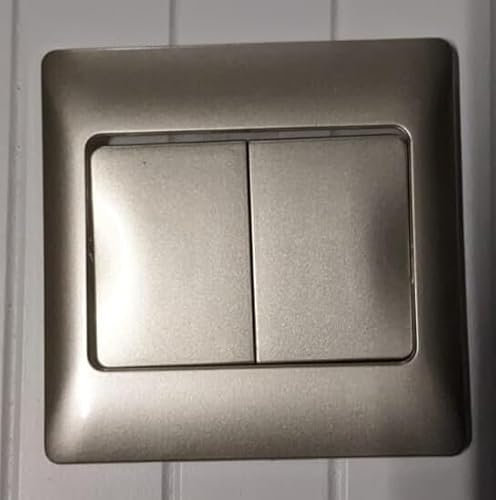 Wide Rocket 2 Gang Double Big Button Switch Socket Frame Cover Pearl Silver | Double Light Switch Socket Finger Plates Surround Wall Protector