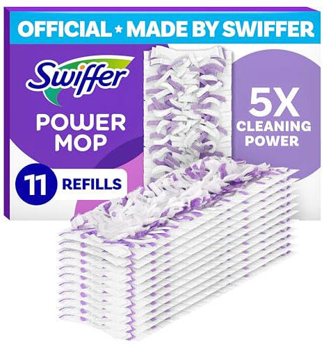 Swiffer PowerMop Multi-Surface Mopping Pad Refills, Made by Swiffer, for Floor Cleaning, 11 Count