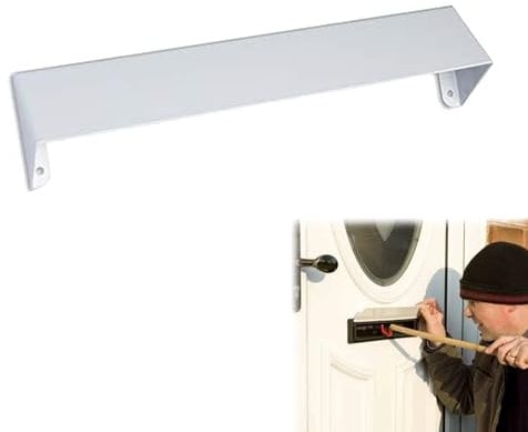 Home Secure™ Letterbox Cowl Visor Guard. Door Safety and Privacy Extra Security Cover - White