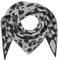 FRAAS Tuch für Damen - 40 x 132 cm - Strickschal mit Leo-Print - Strick-Stola warm und weich - für die kalte Jahreszeit - Sustainability Edition Grau