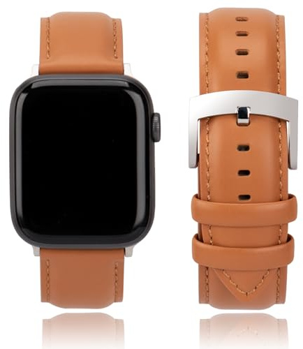 CORROPELLE Leather Watch Straps Compatible with Apple Watch 49mm 46mm 45mm 44mm 42mm 41mm 40mm 38mm, Elegant Top Grain Leather Replacement Band for iWatch Series 11 10 9 8 7 6 5 4 3 2 1 SE/Ultra 3 2 1