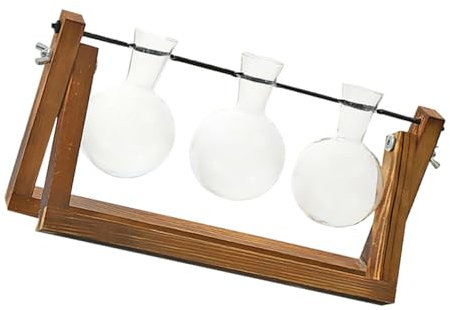 POPETPOP House Plant Pots Green Plant Container Ornaments Creative Wooden Frame Flower Arrangement Vase