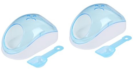 SEWOART 2St Sandbad mit Schaufel Kleintiertoilette Betthamster Kleintierversteck Badezimmer für kleine Tiere Hamster sandbad Hamster-Sandbad Hamstersandbad Chinchilla-Sandbadehaus Sky-Blue