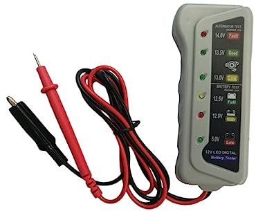Gatuida 12v Digitaler Batterietester Ladesystem Analysator 12v Fahrzeugbatterie Monitor Mit Verpolungs Und Überspannungsschutz Für Autostarthilfe Und Batterieprüfung