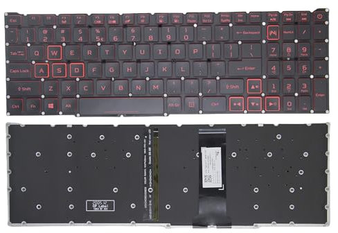 New Replacement Keyboard for Acer Nitro 5 AN515-54 AN515-43 AN517-51 AN715-51 AN515-54-51M5 AN515-54-55YM AN515-54-71FT Laptop Backlit Keyboard Red