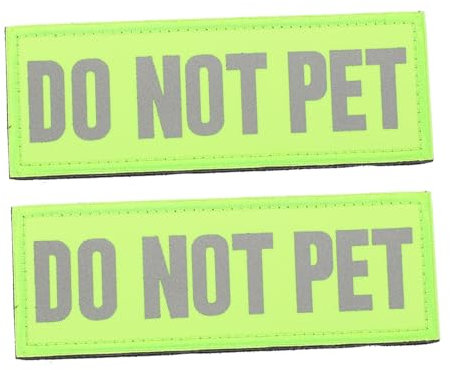 Toddmomy 2stücke Reflektierende Diensthund Patches Do Not Pet Für Hundegeschirre Sicherheitsaufkleber Für Assistenzhunde Langlebig Und Praktisch Für Orte