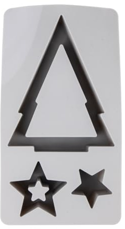 Rayher Silikon Gießform Teelichtbaum und Sterne, Form 3 Einzelmotive, Formgröße 14,5 x 26 x 4 cm, Dekoration Weihnachten, Ausgießen mit Kreativ-Beton, Schmuck-Beton, Raysin-Gießpulver, Wachs, 36169000