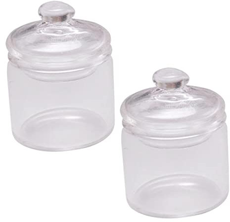 KONTONTY 2stücke Miniatur Glasbehälter Für Puppenhaus Dekoration Realistische Mini Modelle Aus Hochwertigem Für DIY Projekte Und Mikro Landschaften