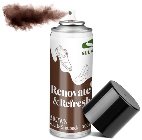 Sulpo Spray impregnante scarpe 200 ml - marrone - pelle scamosciata detergente e cura per le scarpe - Protezione efficace e pulizia per pelle scamosciata