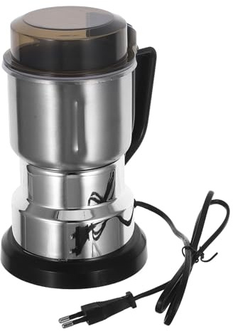 BRIGHTFUFU Moulin à Grains Électrique Broyeur Polyvalent en Acier Inoxydable et Plastique Compact avec Capacité 600g Cuisine pour Petits Appartements