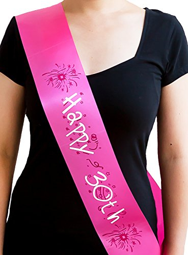 Oblique Unique® Happy Birthday Schärpe 30er Geburtstag I 30. Jubiläum