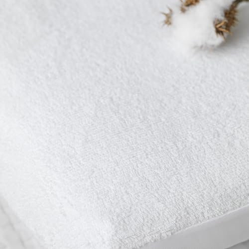 Kadolis - Bouclette Bio-Baumwolle - Matratzenschutz für Bett 40x90x5 cm - Absorbierend und atmungsaktiv - Wasserdicht ohne PVC - OEKOTEX Zertifiziert